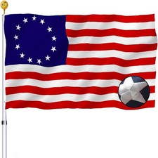 Embroidered Betsy Ross American US Flag 3x5 Outdoor- 13 Stars Colonies Primitive picture