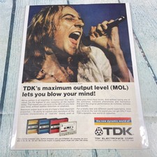 1973 TDK Cassette Tapes Vintage Print Ad/Poster Pinup Promo Art Magazine Page picture