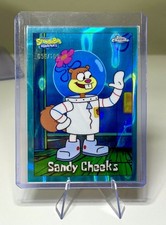2025 Topps Chrome SpongeBob Squarepants Sandy Cheeks Aqua Lava Refractor #/199 picture