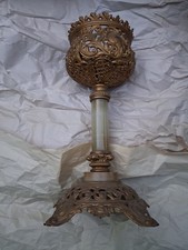 Antique B & H Oil Lantern Kerosene Marble Stand picture