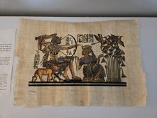 Egyptian Tutankhamun and Ankhesenamun Papyrus Paper Painting picture