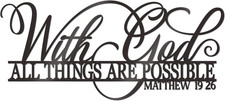 KOYILTD With God All Things Are Possible Signs Wall Decor Bible Wall Art picture