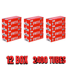 QWEYS Red King Size Cigarette Tubes 200 Per Box (12 Boxes) picture