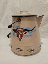 Monterrey 1950'S Western Longhorn Steer BBQ Coffee Pot Percolator Vintage picture