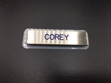 Custom Air Force Magnetized Silver Name Tag picture
