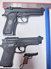 9mm M9 Beretta Jet Black Slide Action Gun Pistol Jet Torch Lighter USA 1:1 Big picture