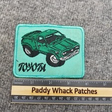 Vintage Toyota Truck Patch Green Car Auto 70s 80s Offroad Pickup Camping Stained picture