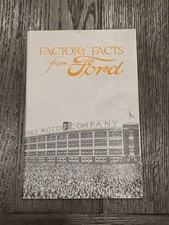 VTG Rare 1917 Booklet Factory Facts From Ford Motor Company picture