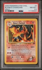2000 Pokemon Gym Challenge Unlimited Blaine's Charizard #2 psa 8.5 Holo English. picture