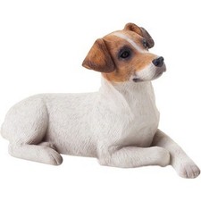 Jack Russell Terrier Figurine Hand Painted Brown Smooth - Sandicast picture