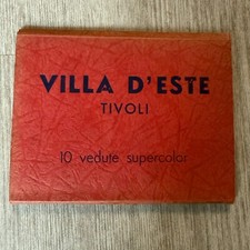 Viintage TIVOLI ITALY POSTCARD BOOK 10 blank cards picture