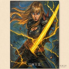 Magik X-Men Hand-Drawn Sketch Card 1/1 Artist Signed Sylvia Sun picture