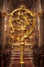 Wooden CROZIER Bishop Staff Crosier Quality Craftsmanship, 72