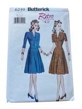 Vintage 90s Butterick 6239 Retro Sewing Pattern Size 20-22-24 Misses Dress UNCUT picture