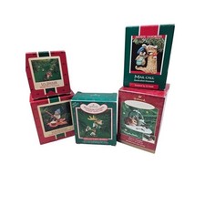 Lot of 5 Vintage Hallmark Keepsake Ornaments 1986-90s Reindeer Champs Mail Call picture