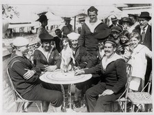 WW1 British French American Sailors Dog Allied Forces Vtg. Photo picture