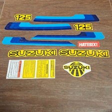 Sticker Decal Suzuki RM 125 1980 custom side cover fuel tank picture