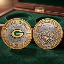 Green Bay Packers 2026 Commemorative Coin, Lambeau Field Football Collector Gift picture