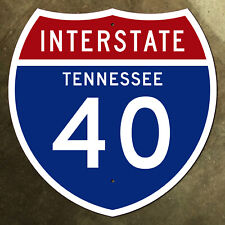Tennessee interstate route 40 highway marker road sign 18x18 1957 Nashville picture