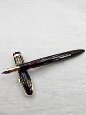 Restored 1940-42 Sheaffer Vigilant Military Clip Fountain Pen Golden Brown 14K picture