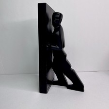 Chris Collicott for Kikkerland Modernist Pushing Man Black Bookend 7.75