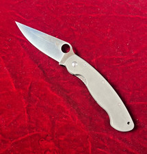 Vintage 2010 Spyderco USA Military Knife C36-TIP Titanium Knifeworks Exclusive picture