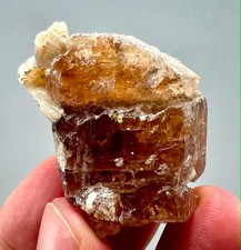 145ct Honey Etched Topaz Huge Crystal On Matrix Specimen From Skardu Pakistan picture