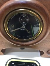 Antique Waltham 8 Day Automobile Clock Working Mounted In Custom Made Case picture