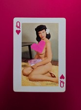 Bettie Page ROOKIE RC 1940s Pinup Single Swap Models of all Nations Playing Card picture