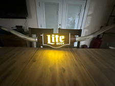 Miller Lite Longhorn Promotional Advertising Sign- Rare- 6 feet picture