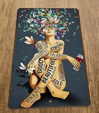 Strong Beautiful Unique Successful Bold Talented Woman 8x12 Metal Wall Sign picture