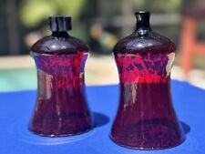 Vintage Homco Ruby Red Fluted Votive Candle Holders picture