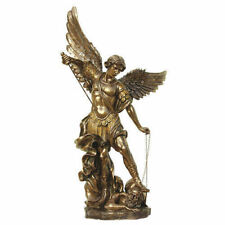 LARGE Cold Cast Bronze 6 ft Archangel ST Michael Statue YARD or Church Sanctuary picture