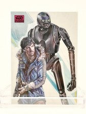 Topps 2021 Star Wars Galaxy Cassian Andor & K-2SO #9 Serial /250 picture