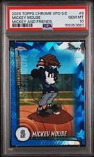 2025 Topps Chrome Update Sapphire Disney Mickey Mouse Seattle Mariners PSA 10 picture