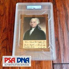 JOHN ADAMS Autograph Circa 1760 LAW LEDGER Cut Signature Signed President * PSA picture