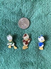 RARE AND HARD TO FIND Vintage Huey, Louie, and Dewey Duck Tails Disney Pin Set picture