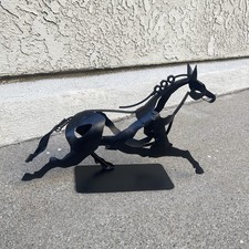 Metal Horse Statue, Hand-Painted & Handmade Horse Décor picture
