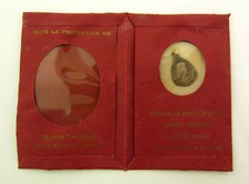 Vintage SAINT THERESE Relic Medal 3RD CLASS Catholic Relic Medal Pocket Shrine picture