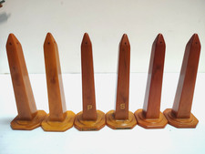 6 Bakelite antique 1930s butterscotch S&P shakers Washington Monument tested picture
