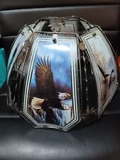 Vintage OK Lighting 6 Panel Glass Shade  Eagles Shade Only picture