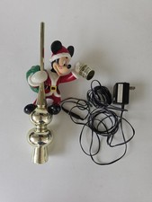 Vintage 1995 Mr. Christmas Mickey Mouse Santa Lighted Animated Tree Topper Works picture
