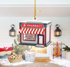 Personalized Pharmacy Store Christmas Ornament, Christmas Hanging Ornament picture