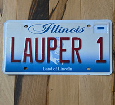 Vintage Illinois License Plate LAUPER 1 Custom Vanity Expired Over 3 Years Old picture