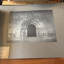 Santa Maria de Ripoll Portal Spanish Sculpture Architecture Vintage Photo Church picture