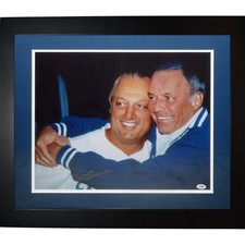 Tommy Lasorda Autographed Los Angeles Dodgers (With Frank Sinatra) Deluxe Framed picture