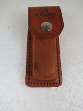 Vintage USA SCHRADE Lock back HUNTING KNIFE WITH LEATHER HOLDER picture