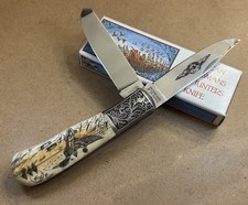 American Sportsmans Duckhunters Collectors Knife Sam McDowell - Elk Antler picture