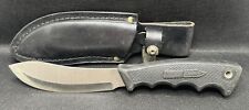 Vintage Western Cutlery R14 USA fixed blade hunting skinning knife with sheath picture