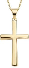 Cross Necklace for Women 14K Gold Cross Necklace Gold Cross Chain Minimalist Pen picture